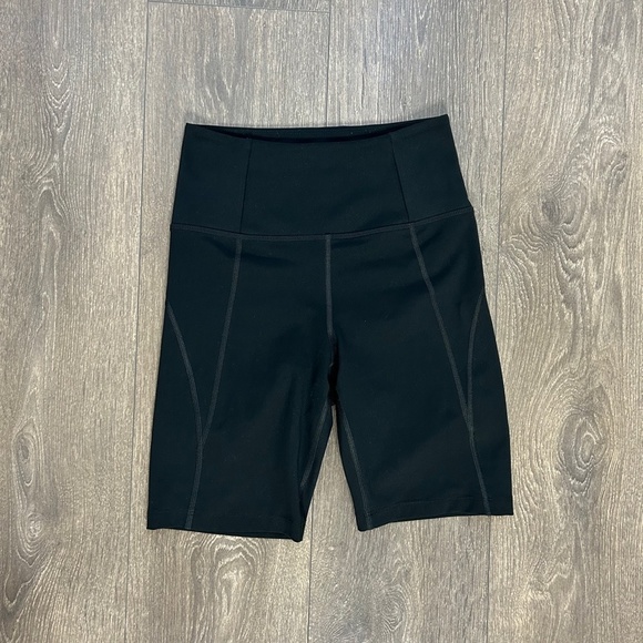 Girlfriend collective Essential Bike Shorts High Rise Waist Black Size XS - Picture 2 of 16